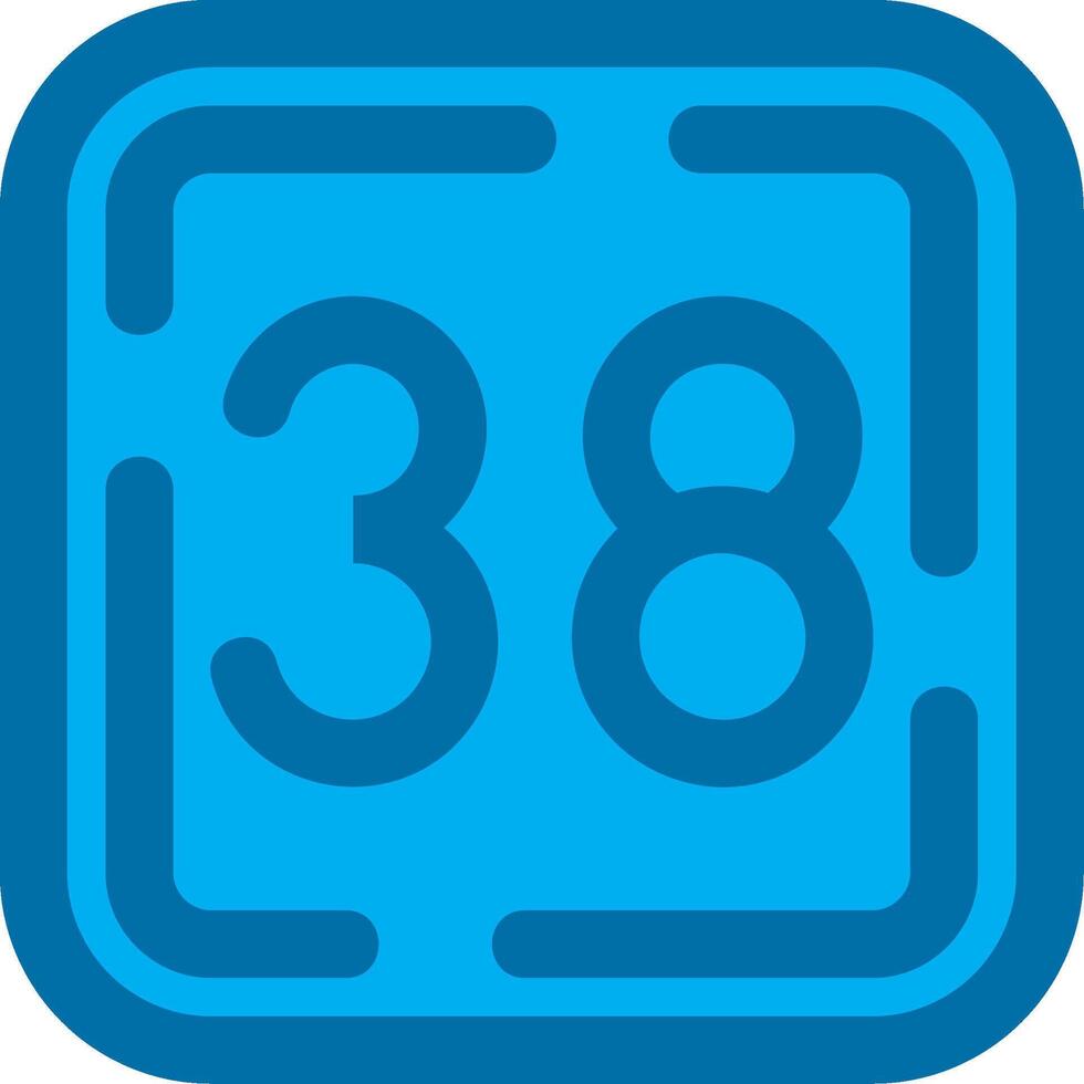 30 huit bleu ligne rempli icône vecteur