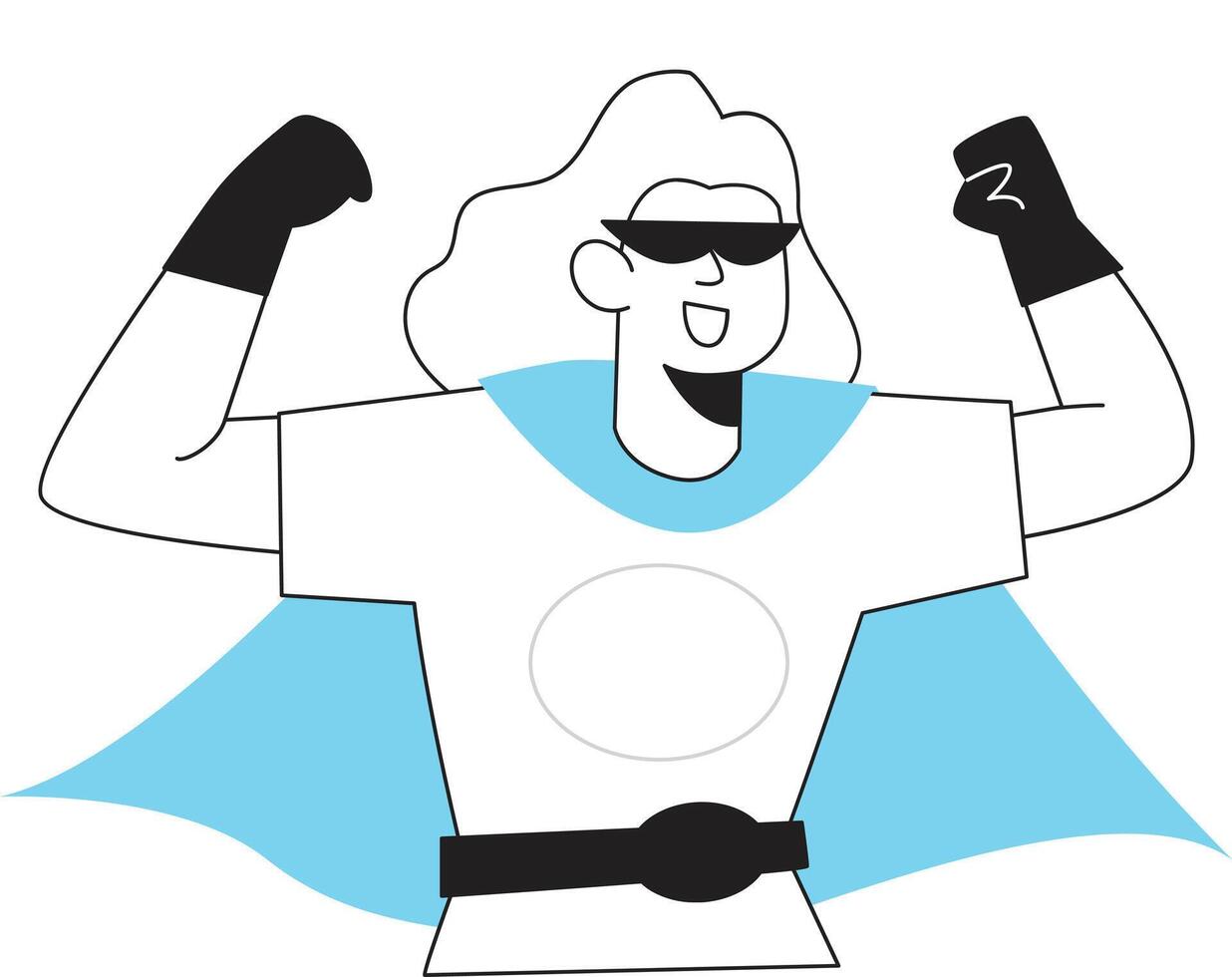 super-héros costume. vecteur illustration dans dessin animé style.