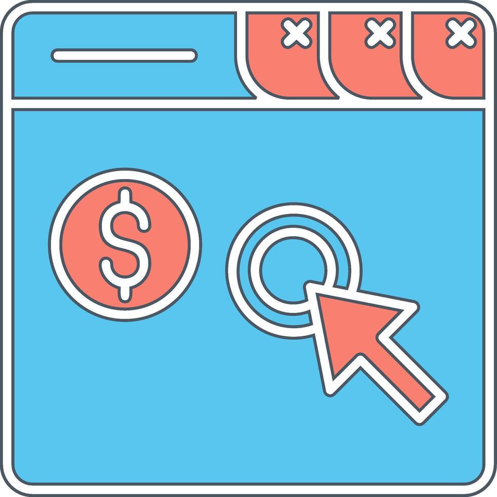 icône de vecteur de paiement par clic