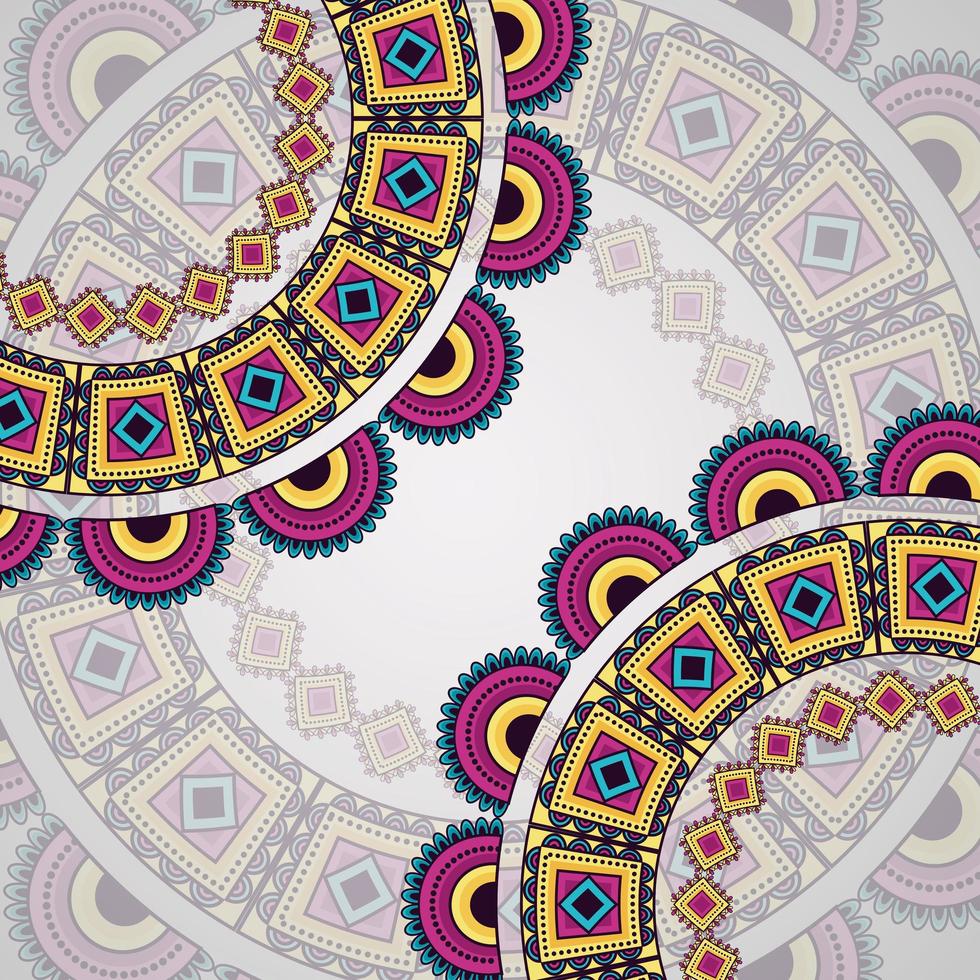 mandala ornemental oriental mystique décoration vecteur