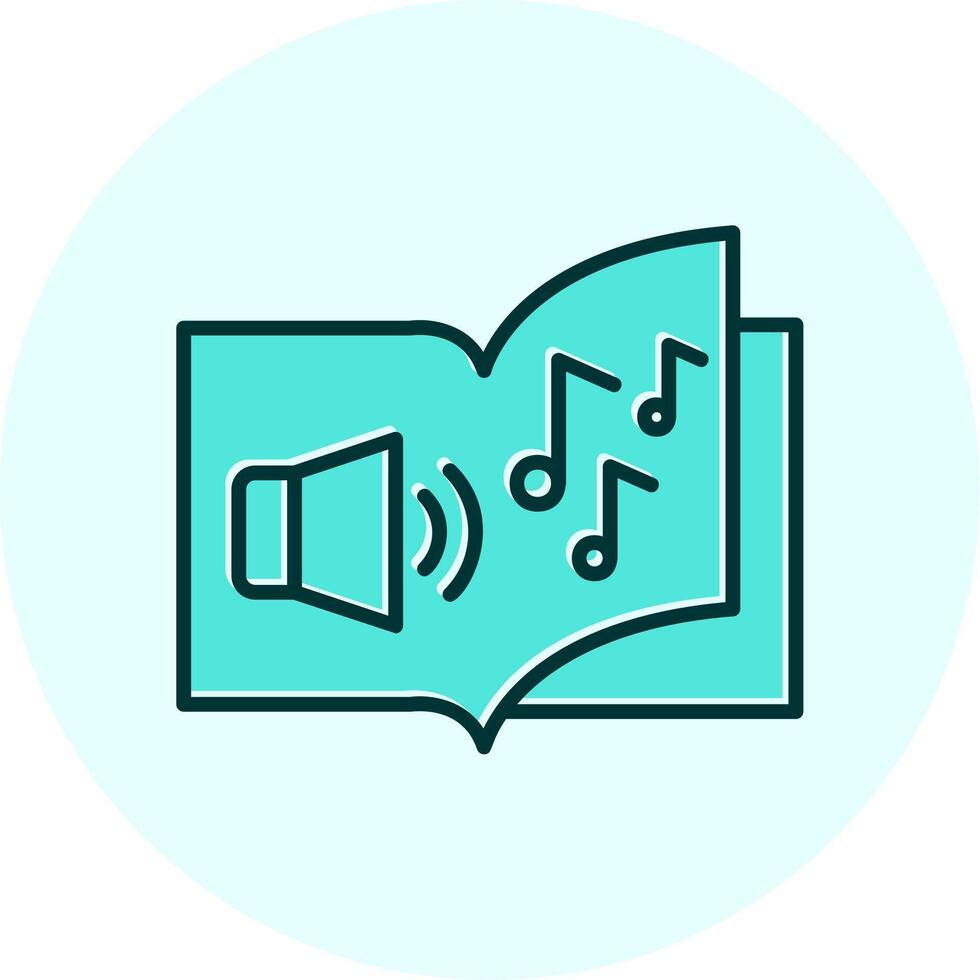 icône de vecteur de livre audio