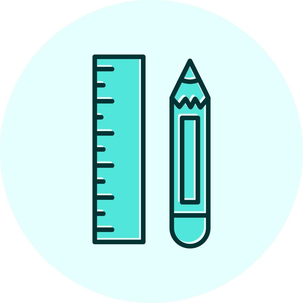 icône de vecteur crayon et règle