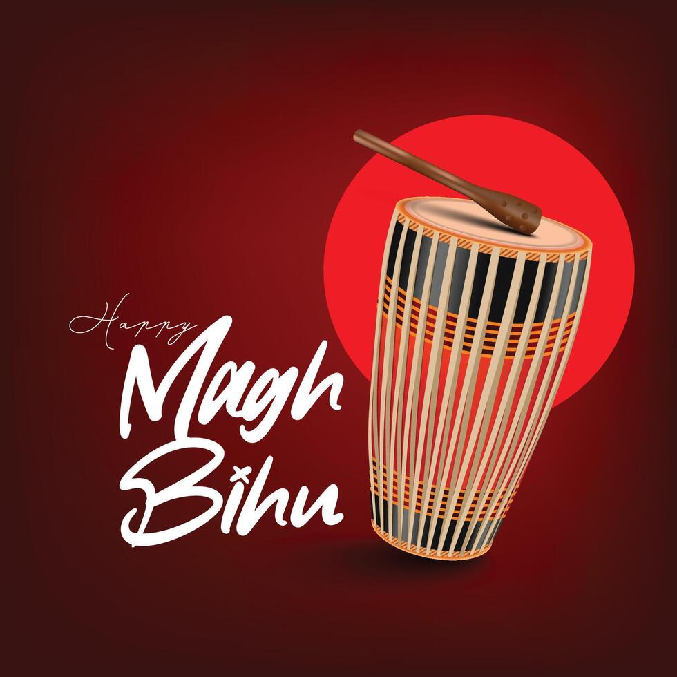magh bihu, aussi connu comme bhogali bihu, est une Festival célèbre dans le Indien Etat de assam vecteur