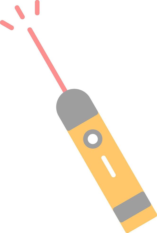 laser stylo plat lumière icône vecteur