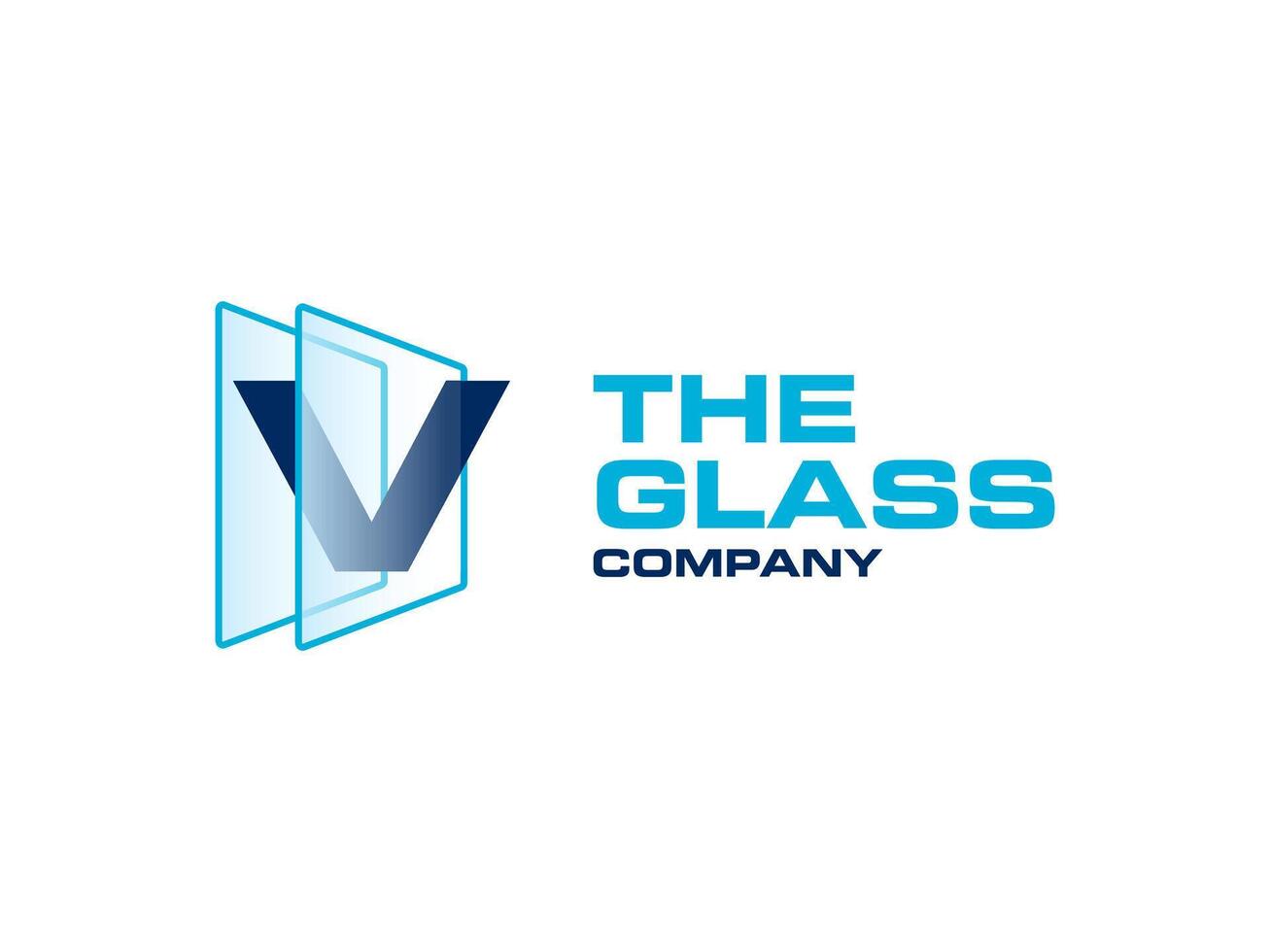 Créatif lettre v verre pour entreprise logo, lettre par cristal verre travaux symbole vecteur
