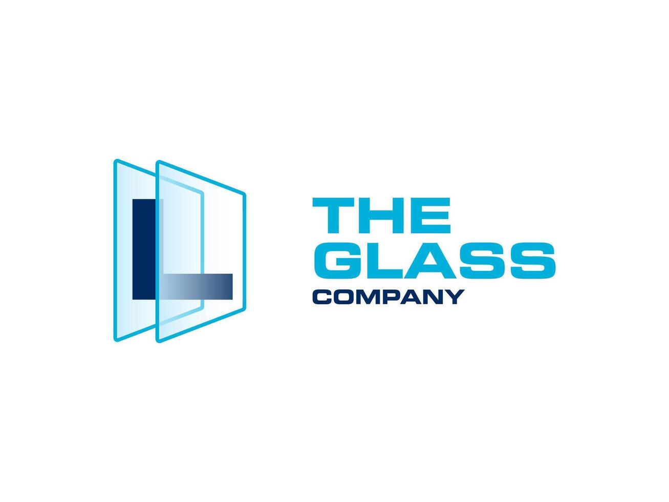 Créatif lettre l verre pour entreprise logo, lettre par cristal verre travaux symbole vecteur