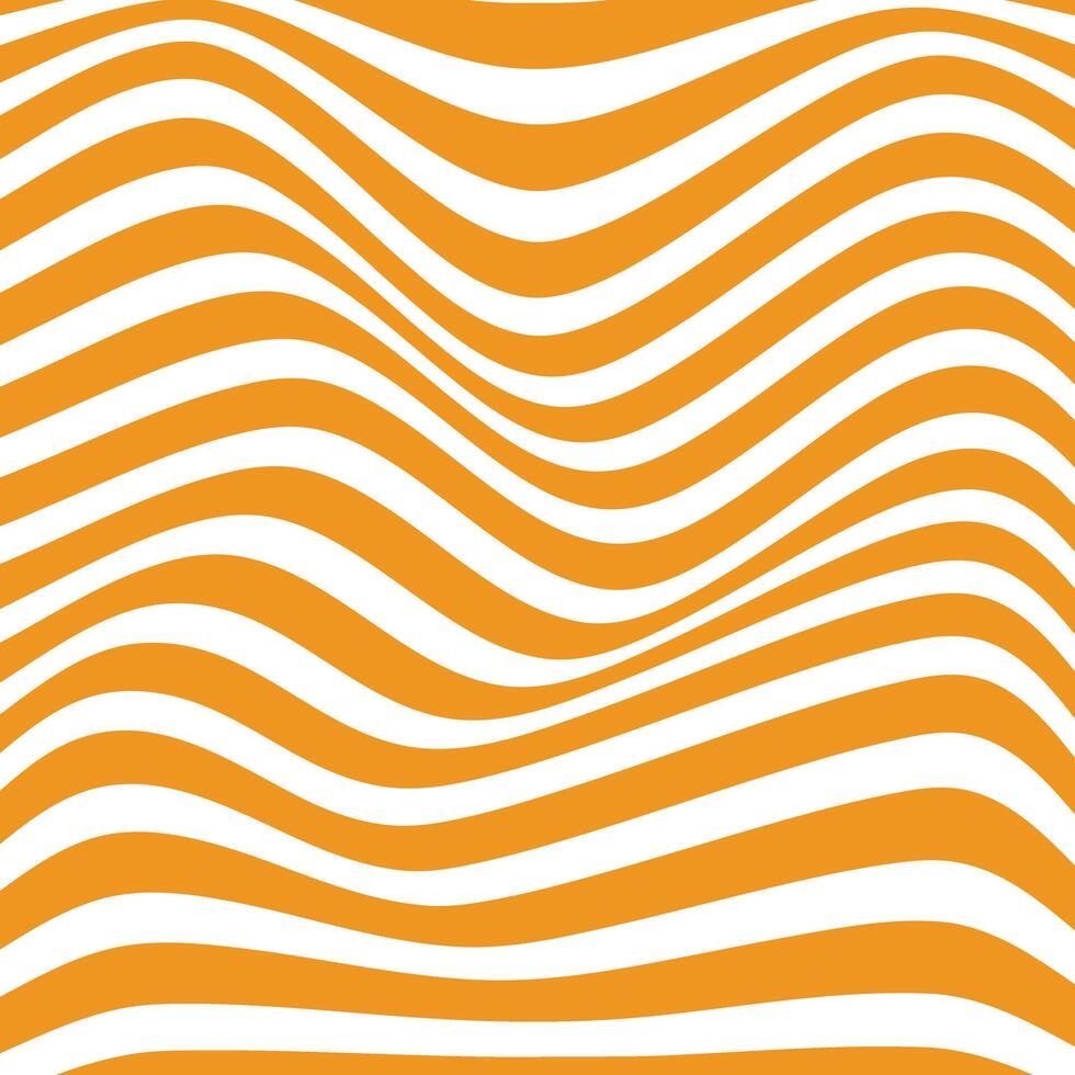 abstrait Orange jus Couleur horizontal ligne ondulé modèle sur blanc Contexte vecteur