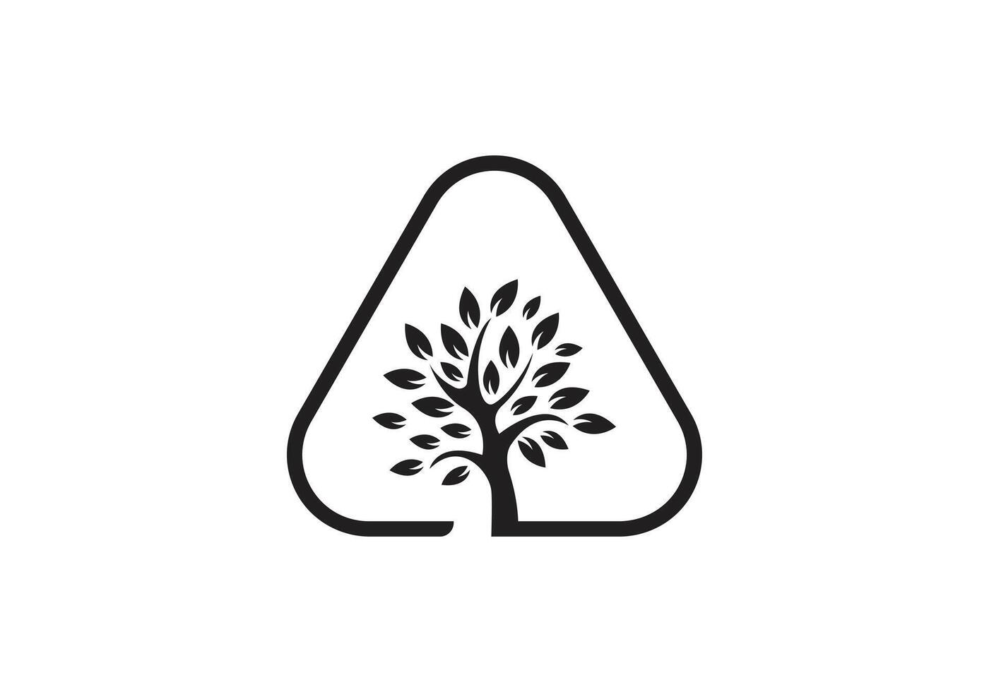 lettre et arbre logo conception pour votre affaires vecteur