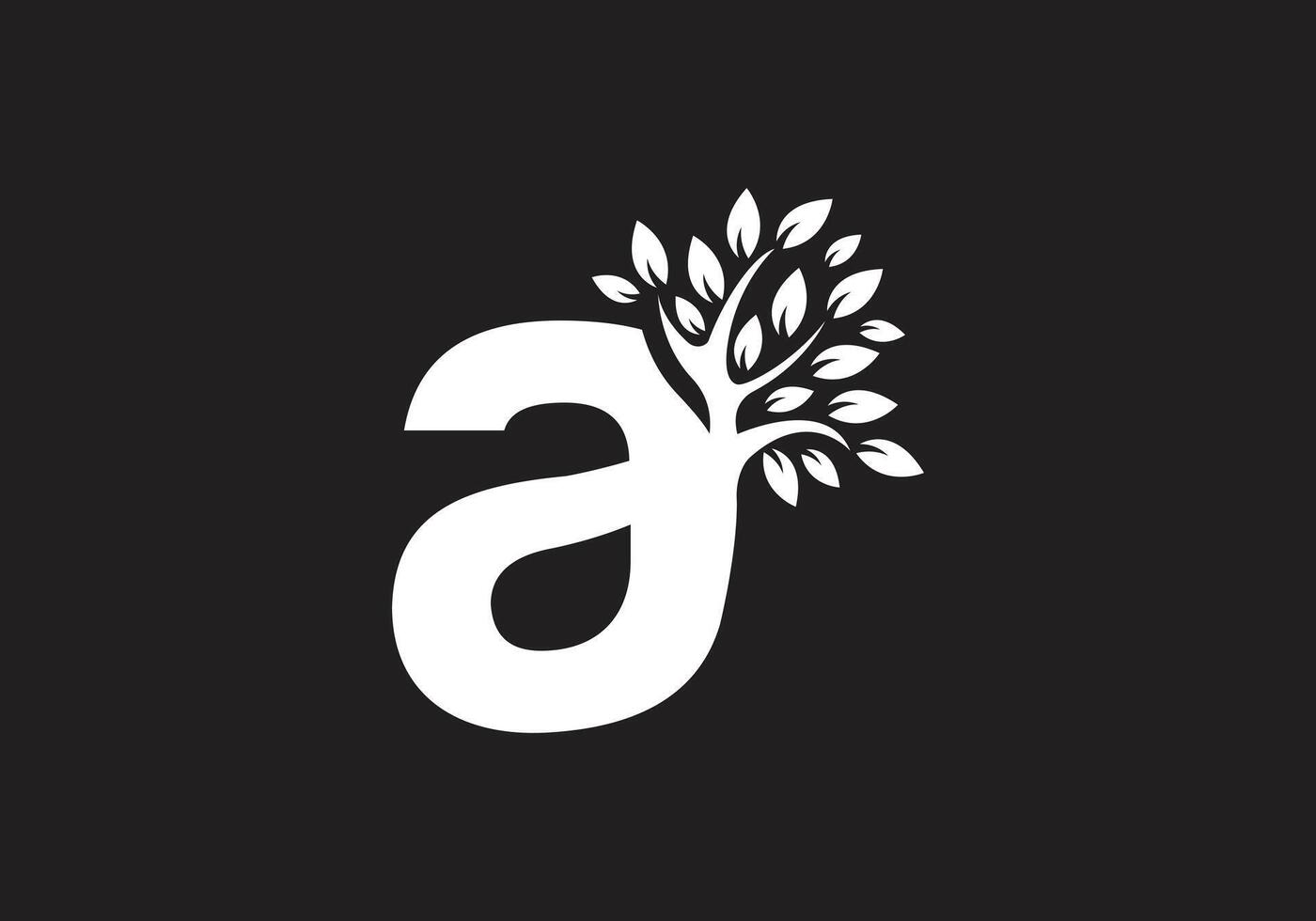 lettre une et arbre logo vecteur