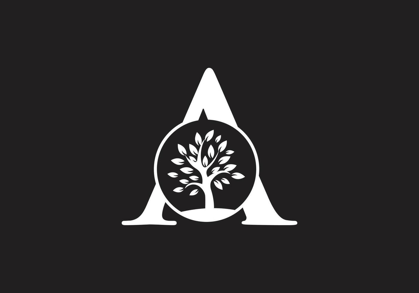 lettre et arbre logo conception pour votre affaires vecteur