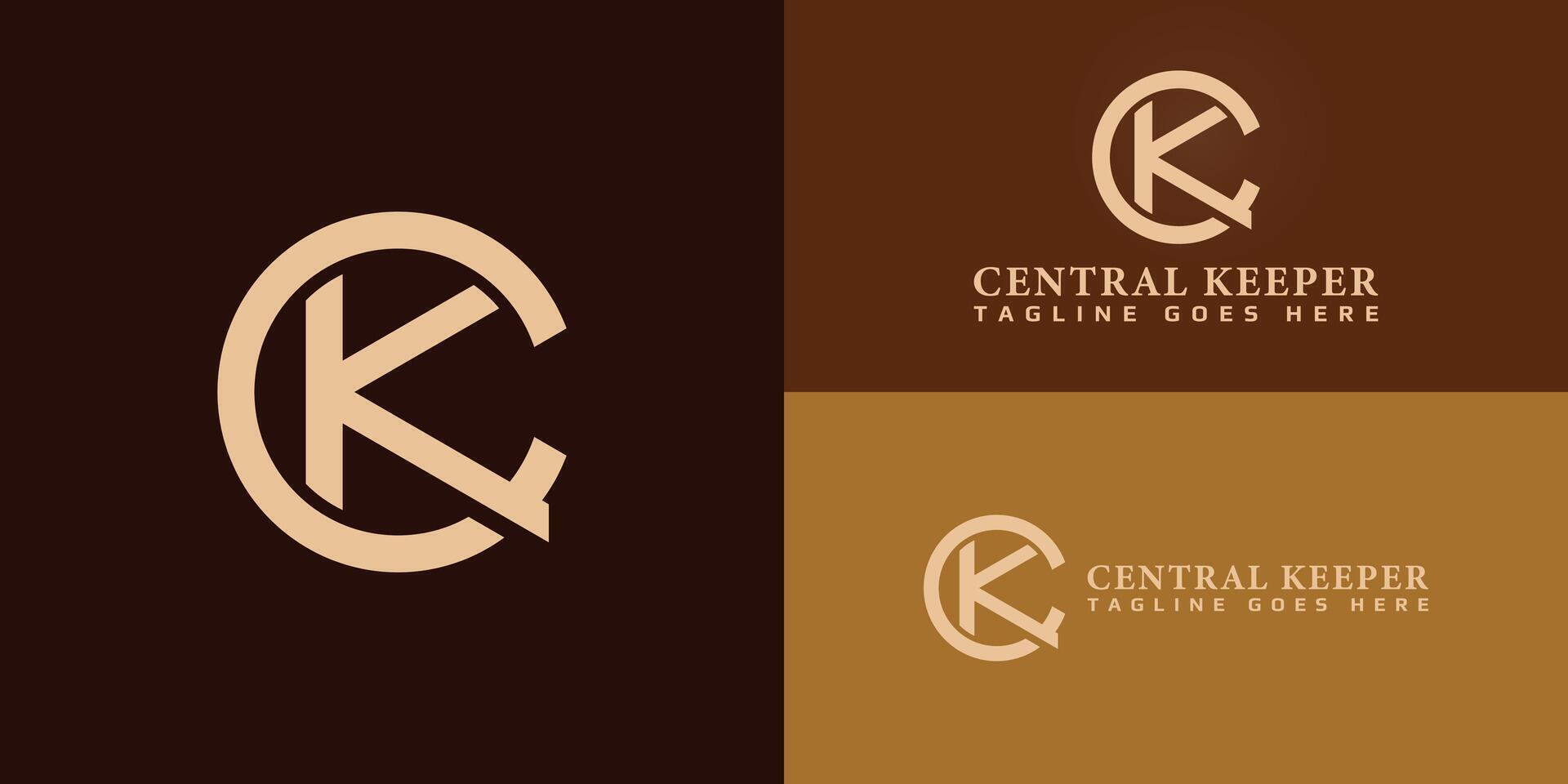 abstrait initiale lettre ck ou kc logo dans or Couleur isolé dans plusieurs marron arrière-plans appliqué pour boutique loi raffermir logo aussi adapté pour le marques ou entreprises avoir initiale Nom kc ou ck vecteur