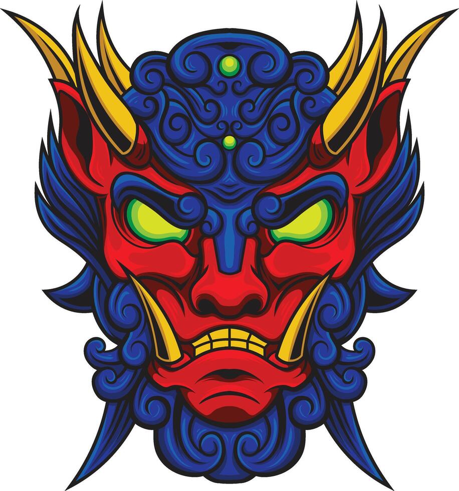 vecteur illustration de Japonais Gardien chien komainu