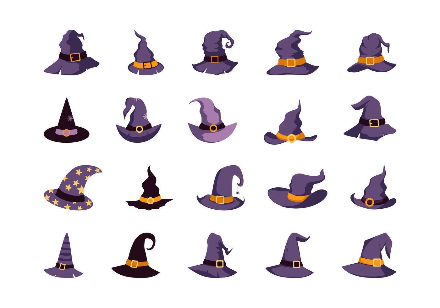 Halloween chapeau illustration élément ensemble vecteur