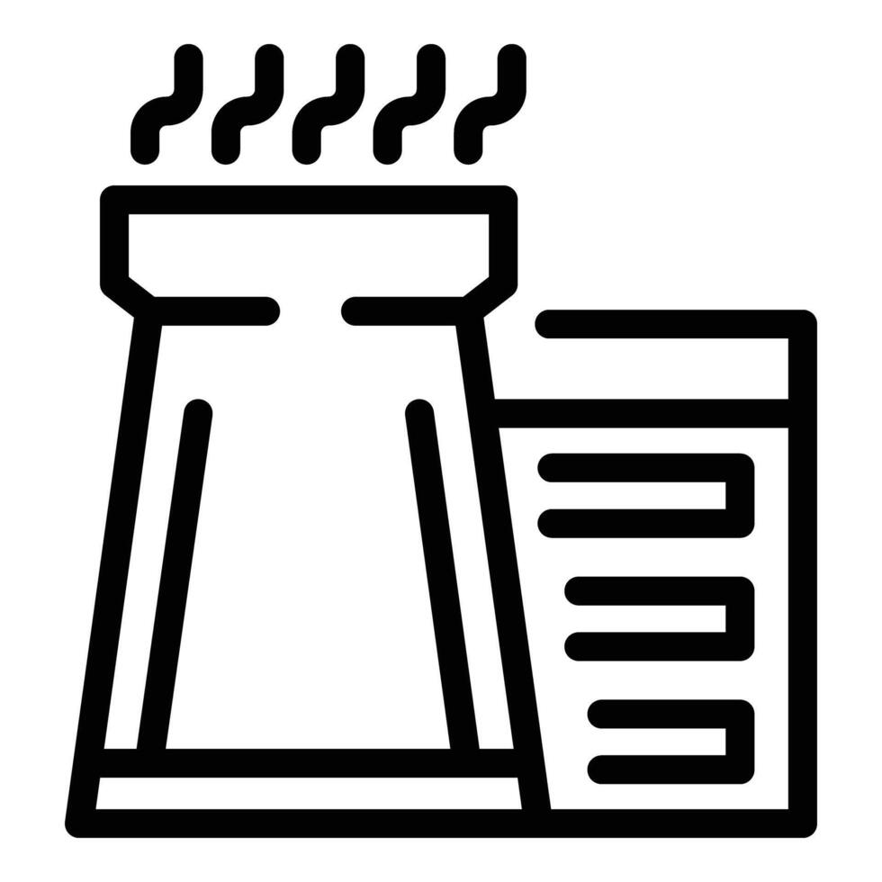 la biomasse plante icône contour vecteur. nucléaire Puissance vecteur