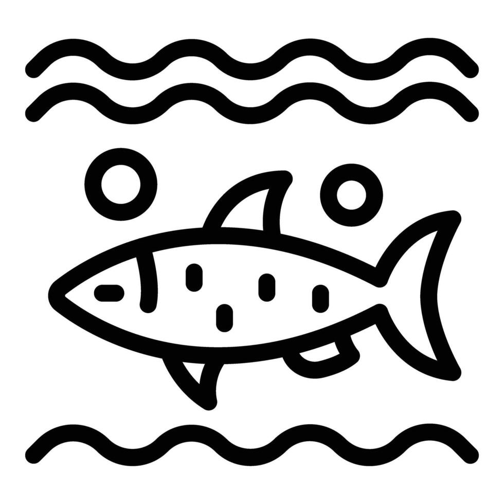 australien océan poisson icône contour vecteur. art célèbre vecteur