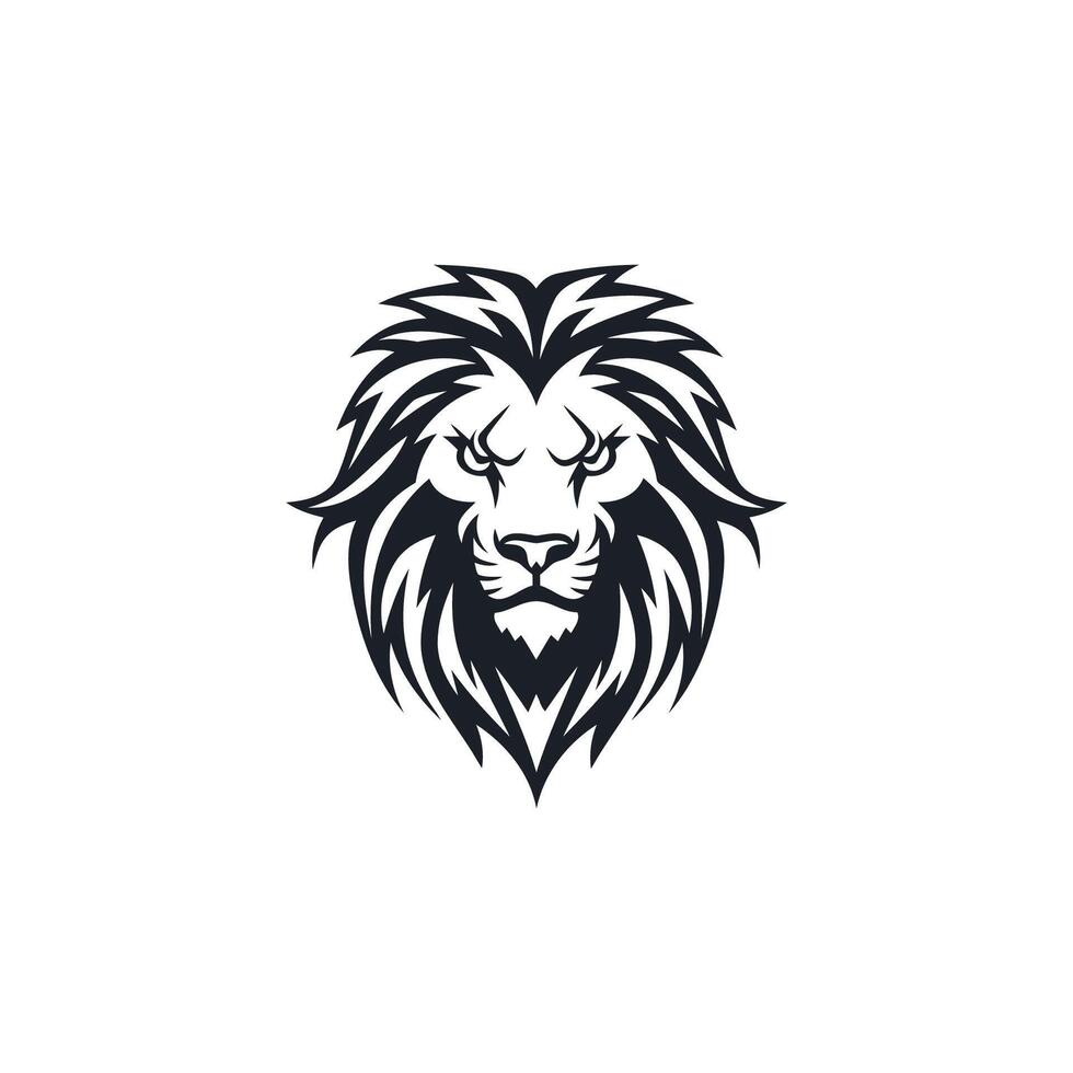 ai généré Lion tête logo icône.premium Roi animal signe. vecteur illustration.