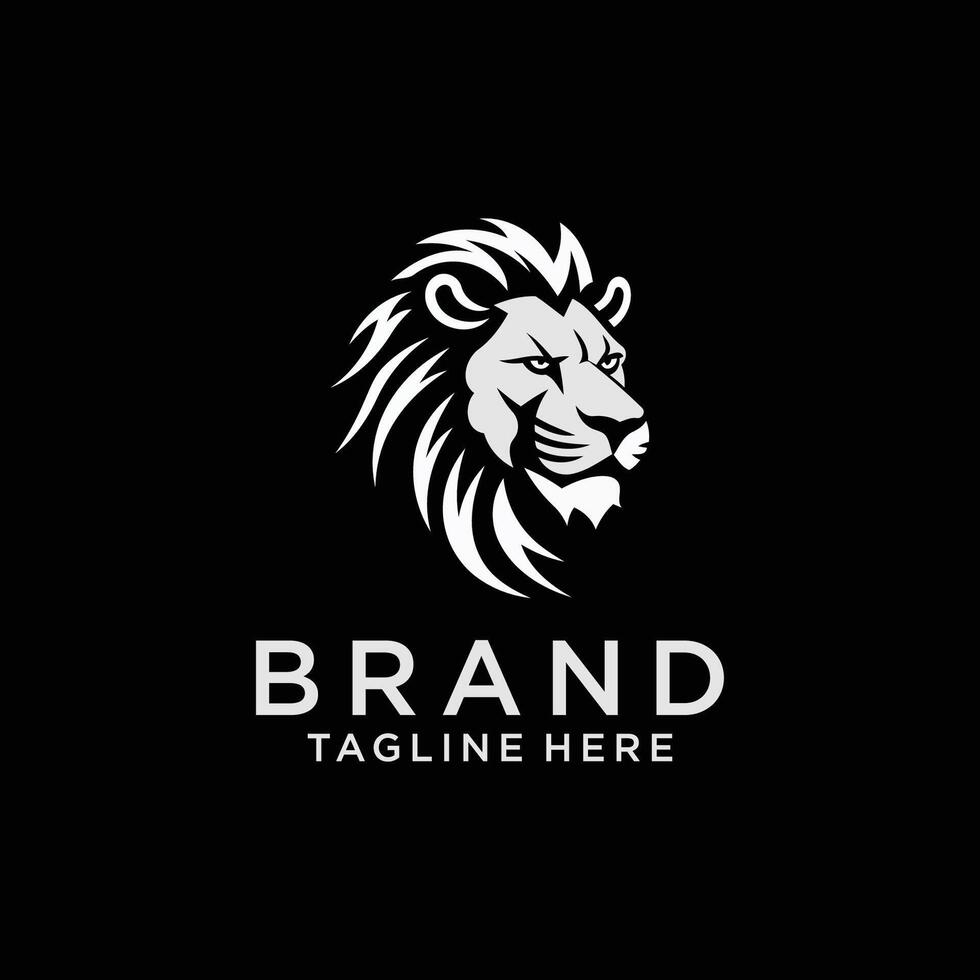 ai généré Lion tête logo icône.premium Roi animal signe. vecteur illustration.