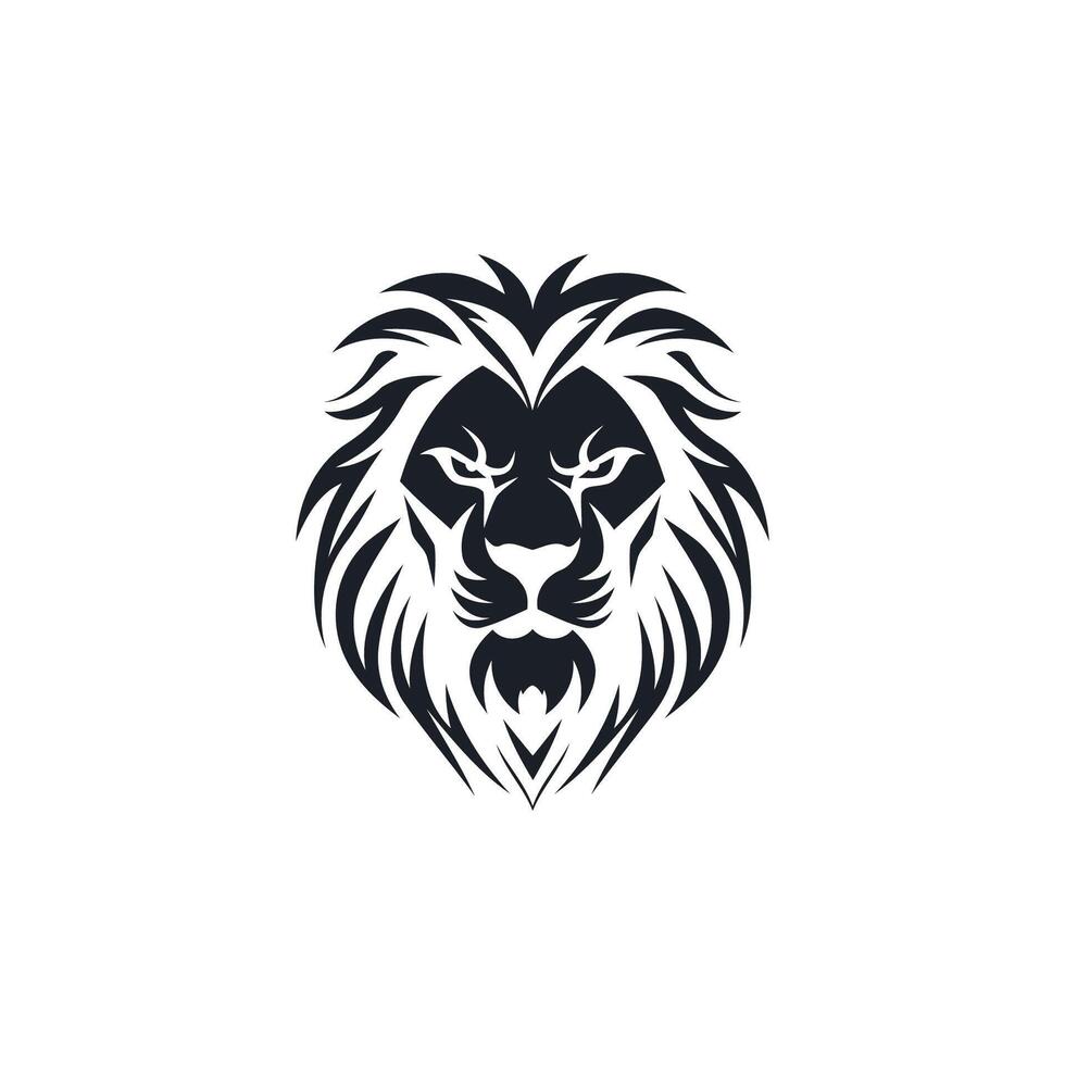 ai généré Lion tête logo icône.premium Roi animal signe. vecteur illustration.