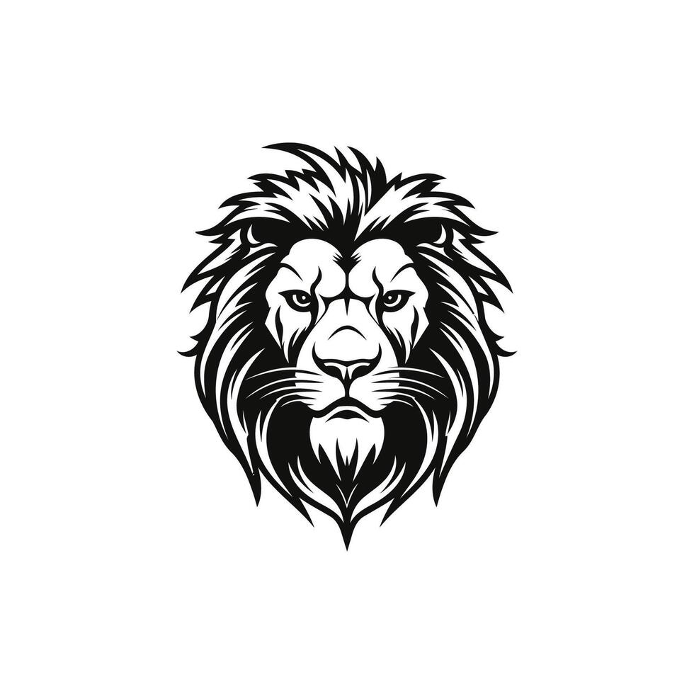 ai généré Lion tête logo icône.premium Roi animal signe. vecteur illustration.