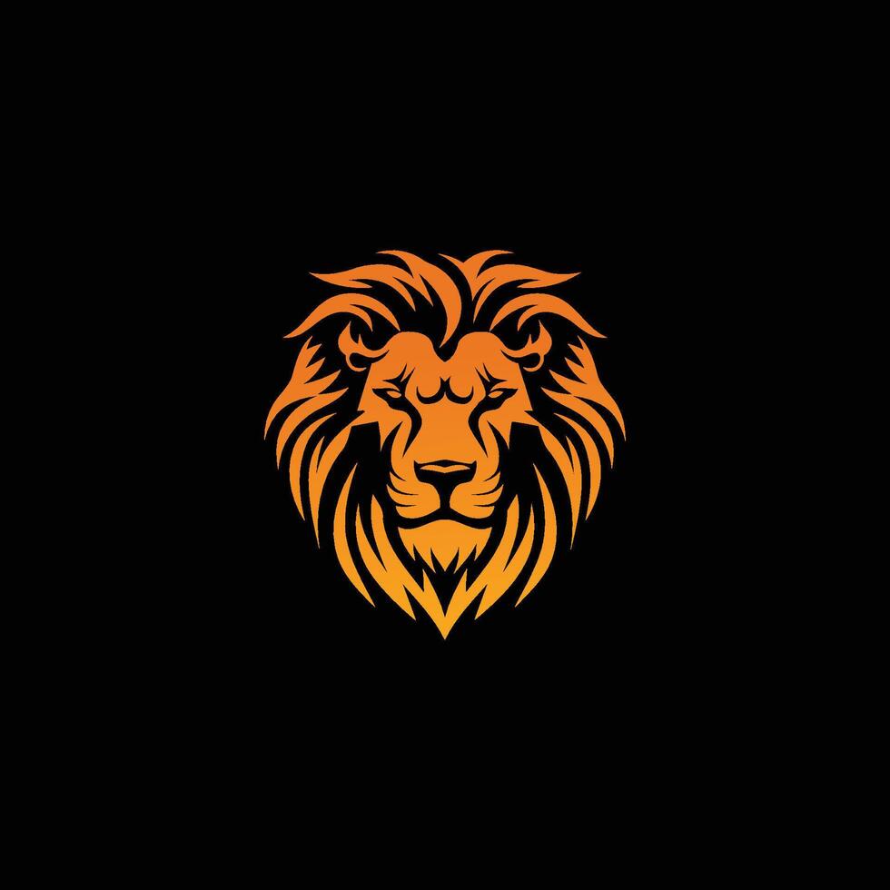 ai généré Lion tête logo icône.premium Roi animal signe. vecteur illustration.