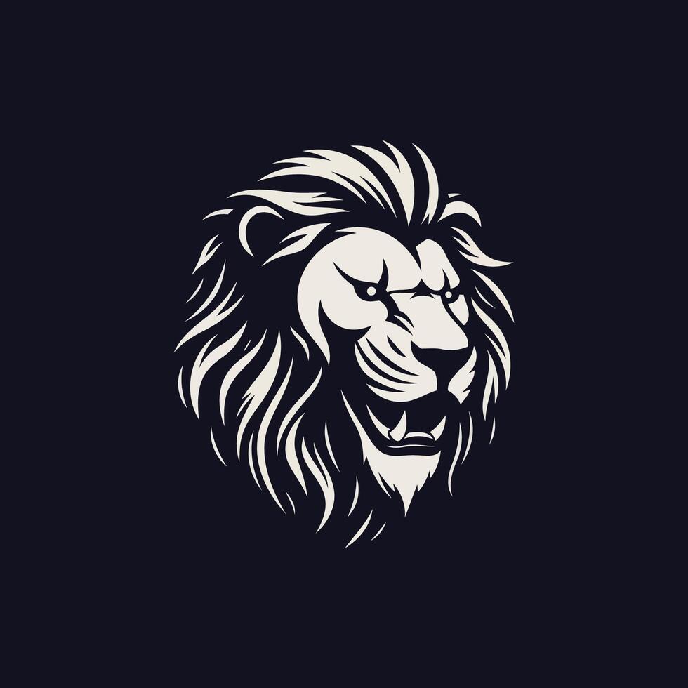 ai généré Lion tête logo icône.premium Roi animal signe. vecteur illustration.