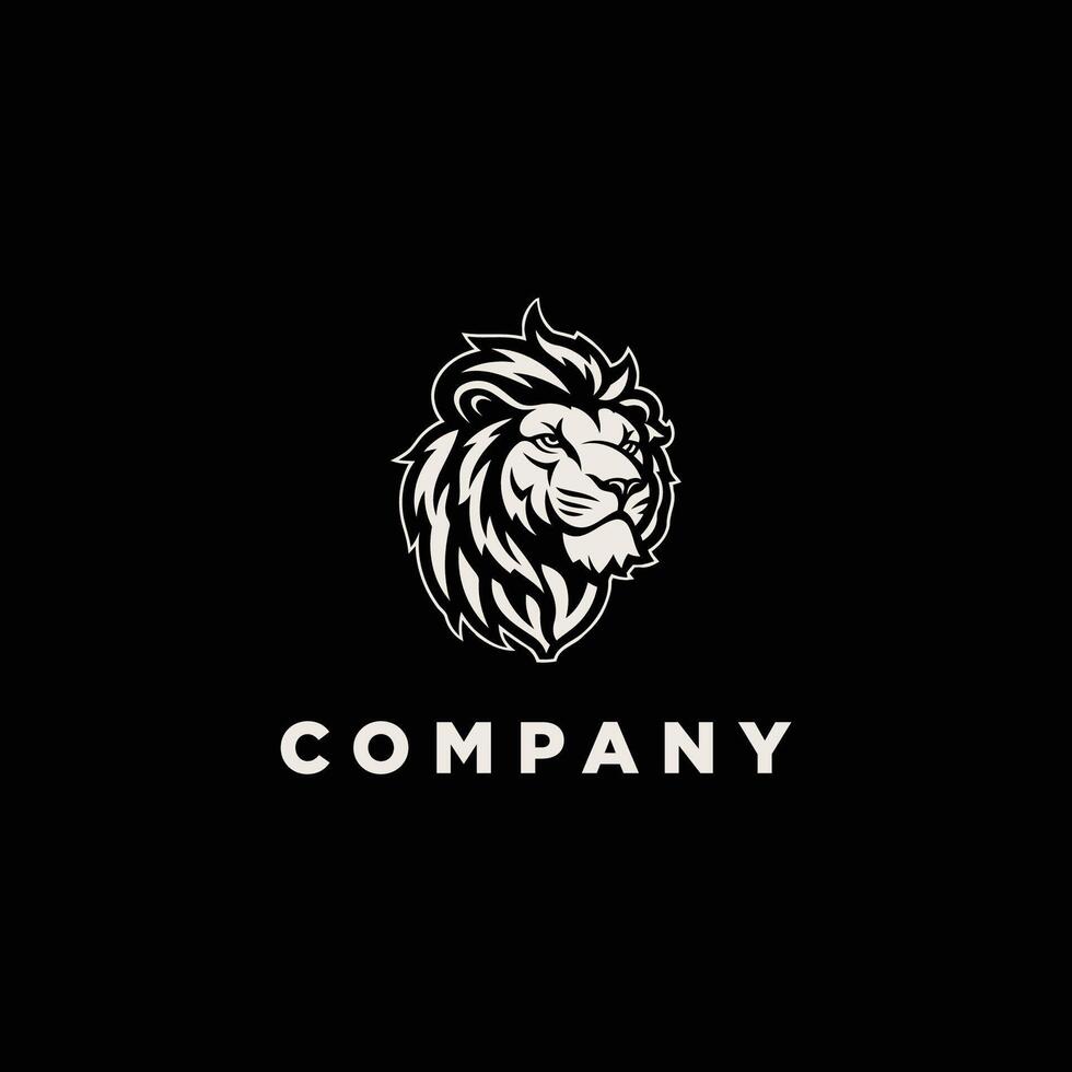 ai généré Lion tête logo icône.premium Roi animal signe. vecteur illustration.