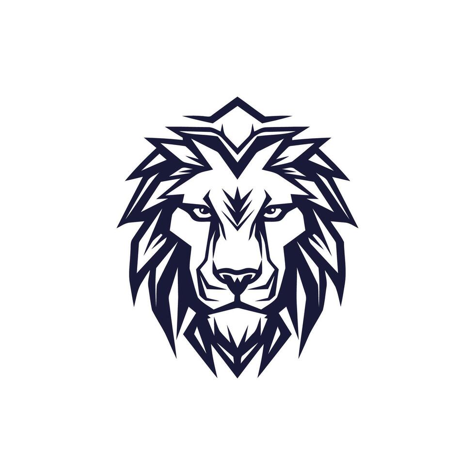 ai généré Lion tête logo icône.premium Roi animal signe. vecteur illustration.