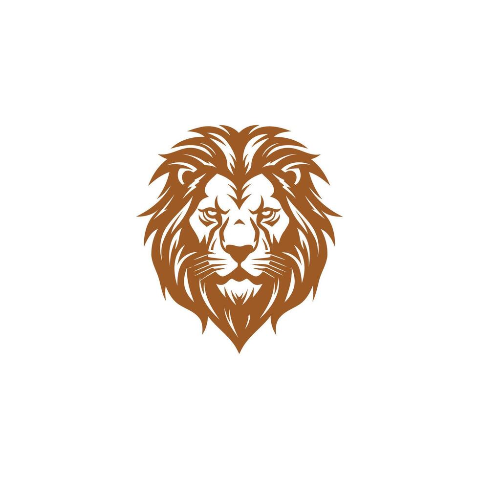 ai généré Lion tête logo icône.premium Roi animal signe. vecteur illustration.