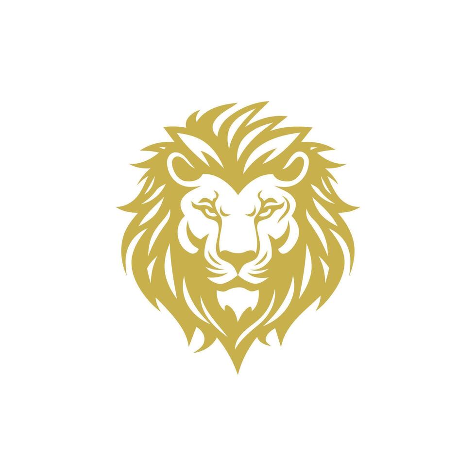 ai généré Lion tête logo icône.premium Roi animal signe. vecteur illustration.