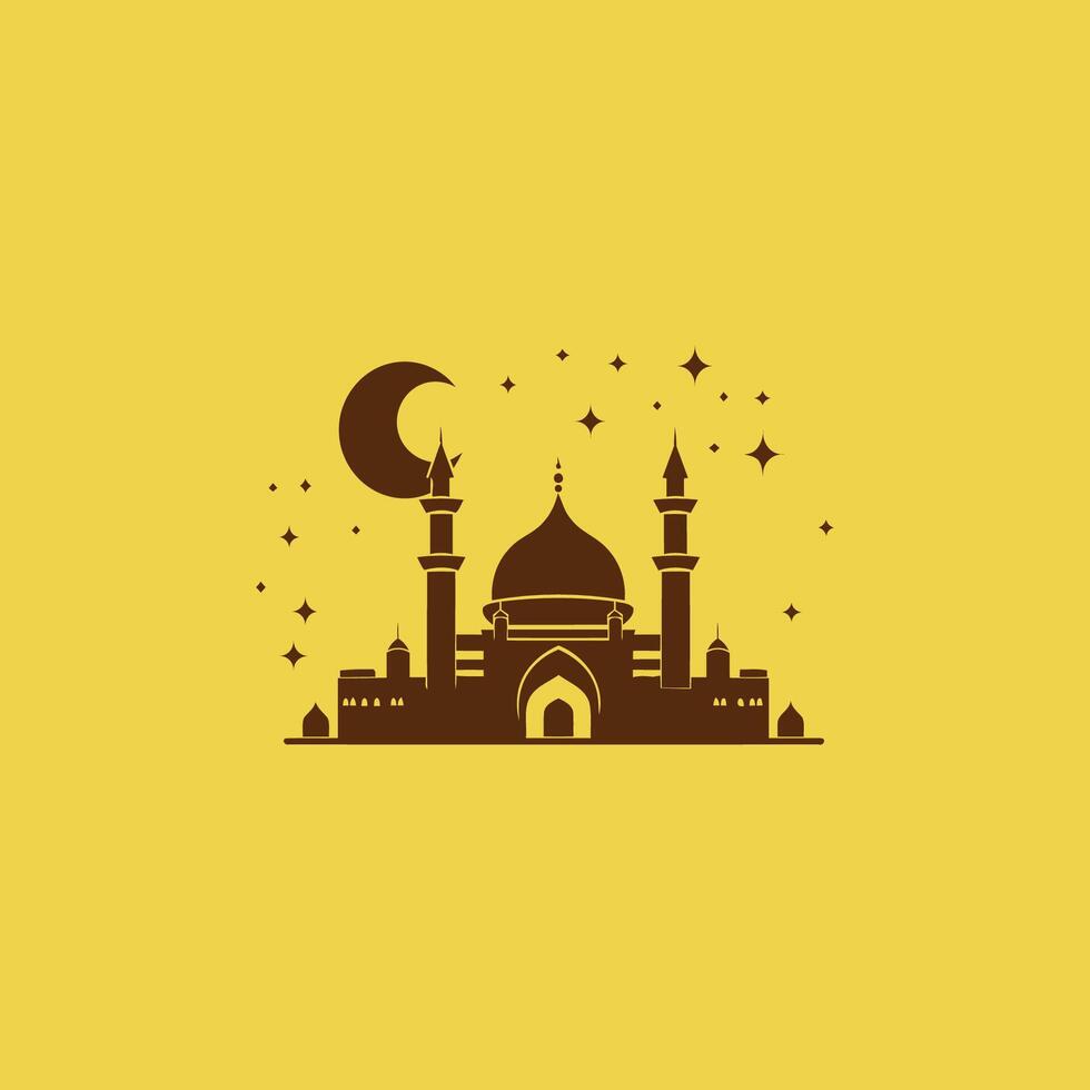 ai généré mosquée logo conception avec islamique Créatif concept vecteur