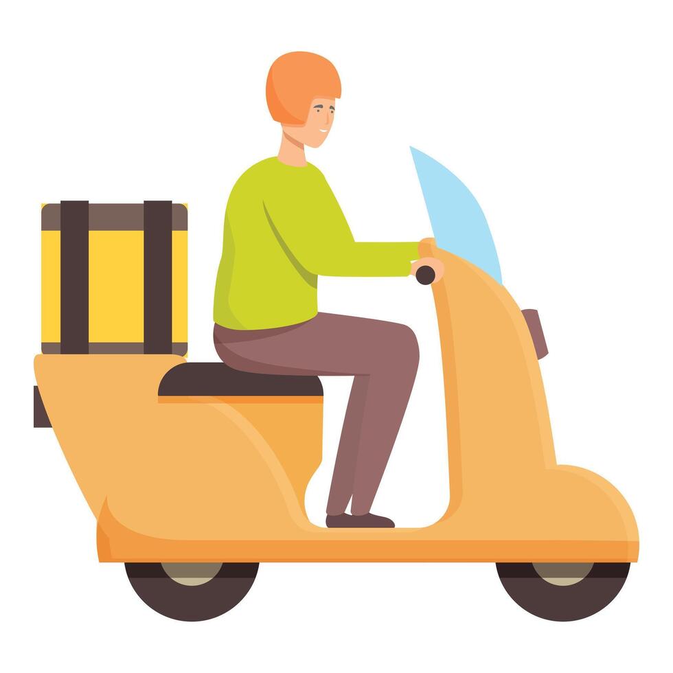 paquet scooter livraison icône dessin animé vecteur. vite un service vecteur