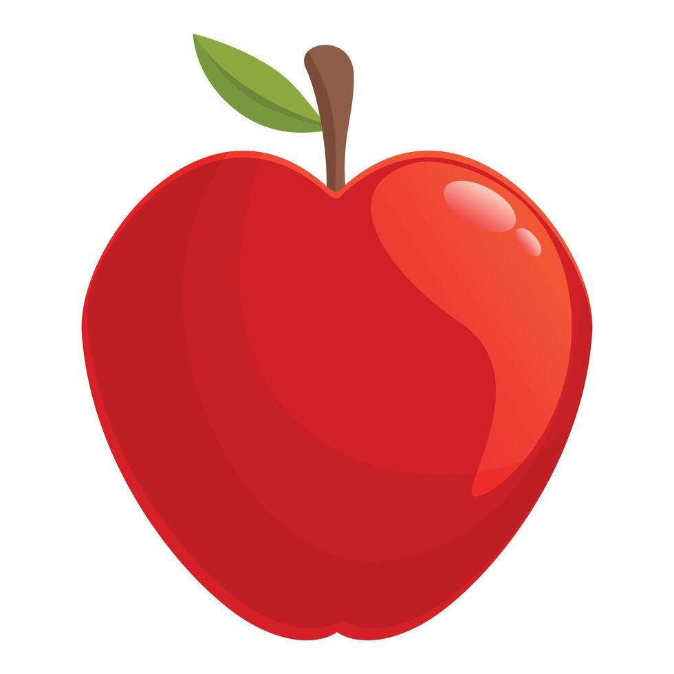 rouge Pomme fruit icône dessin animé vecteur. la nature nourriture nutrition vecteur