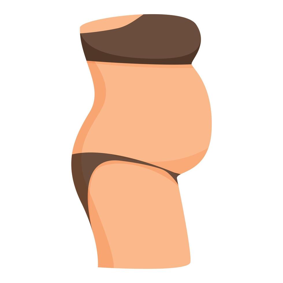 abdominal problème icône dessin animé vecteur. chirurgie Plastique vecteur