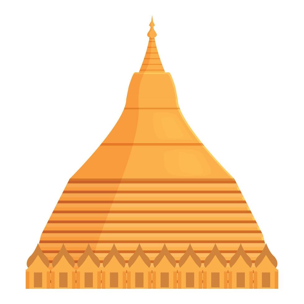 myanmar temple icône dessin animé vecteur. patriotique affiche vecteur