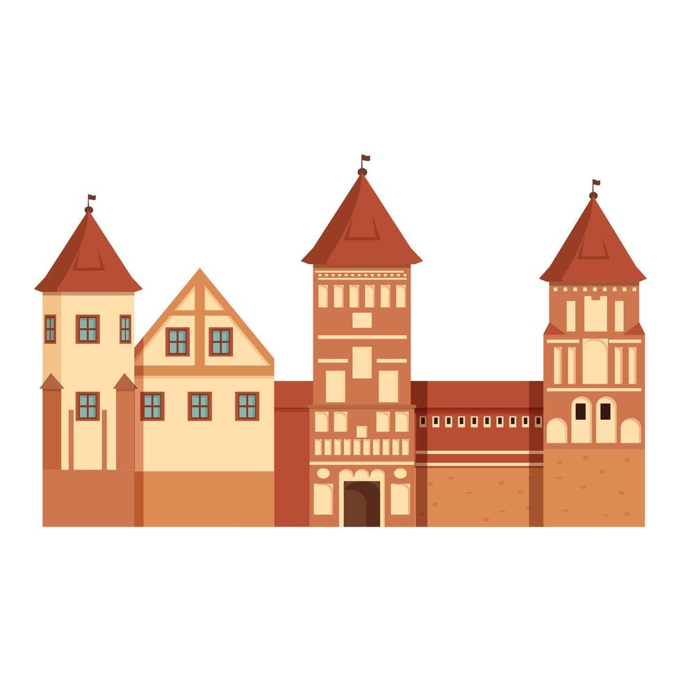 biélorussie Château icône dessin animé vecteur. planète graphique global vecteur