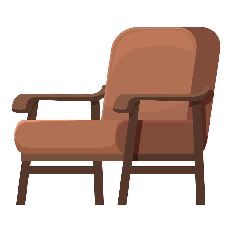 vieux style fauteuil icône dessin animé vecteur. nettoyer vieux confort vecteur