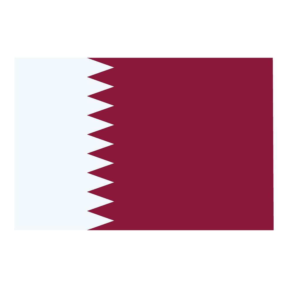 Qatar pays drapeau icône dessin animé vecteur. patriotique ville vecteur