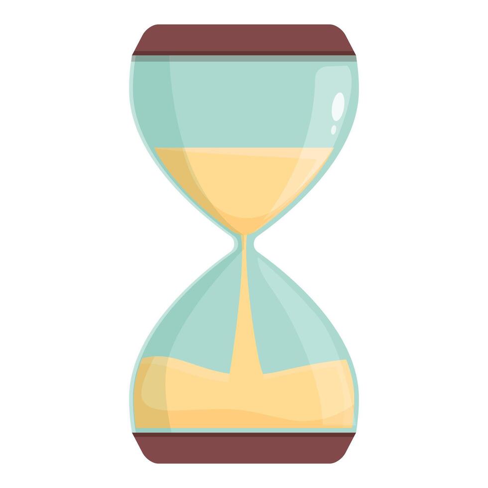 le sable l'horloge alarme icône dessin animé vecteur. la toile cadran image vecteur