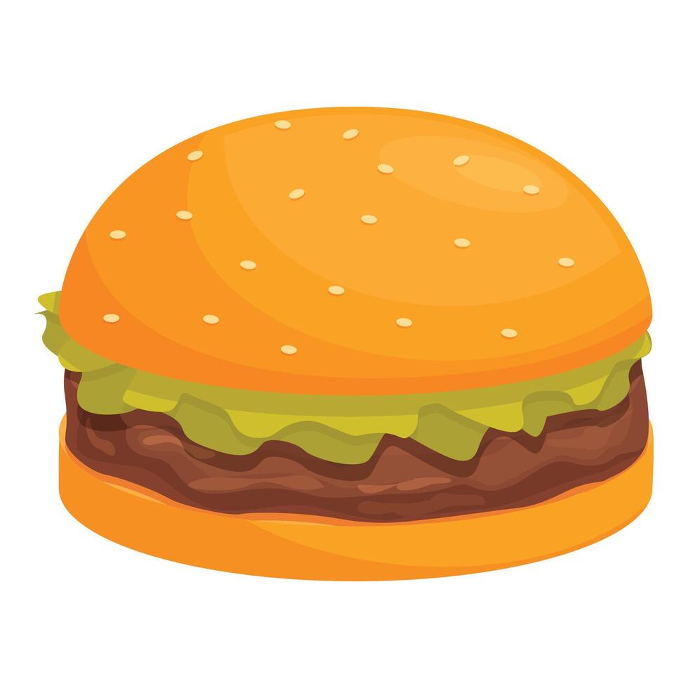 petit repas Burger icône dessin animé vecteur. vite nourriture Hamburger vecteur