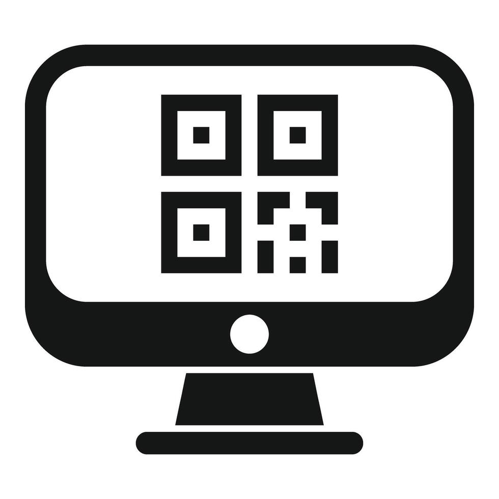 analyse bar code ordinateur icône Facile vecteur. en ligne le reçu vecteur