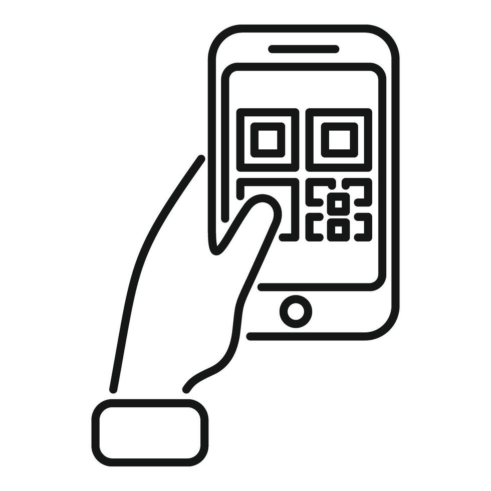 cellulaire dispositif icône contour vecteur. symbole numérique signe vecteur