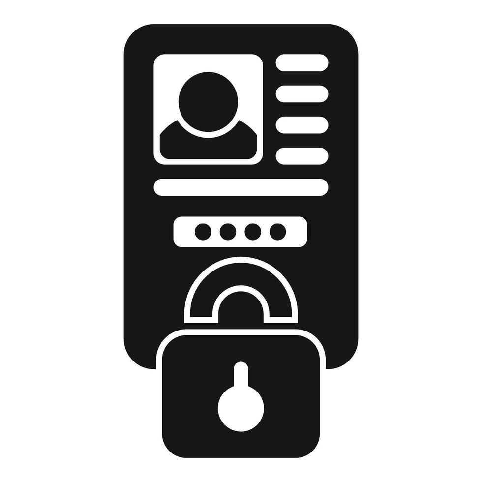 dispositif Les données mot de passe icône Facile vecteur. légal clé vecteur