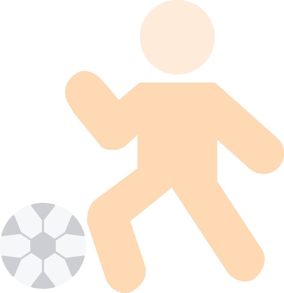 Football joueur plat lumière icône vecteur