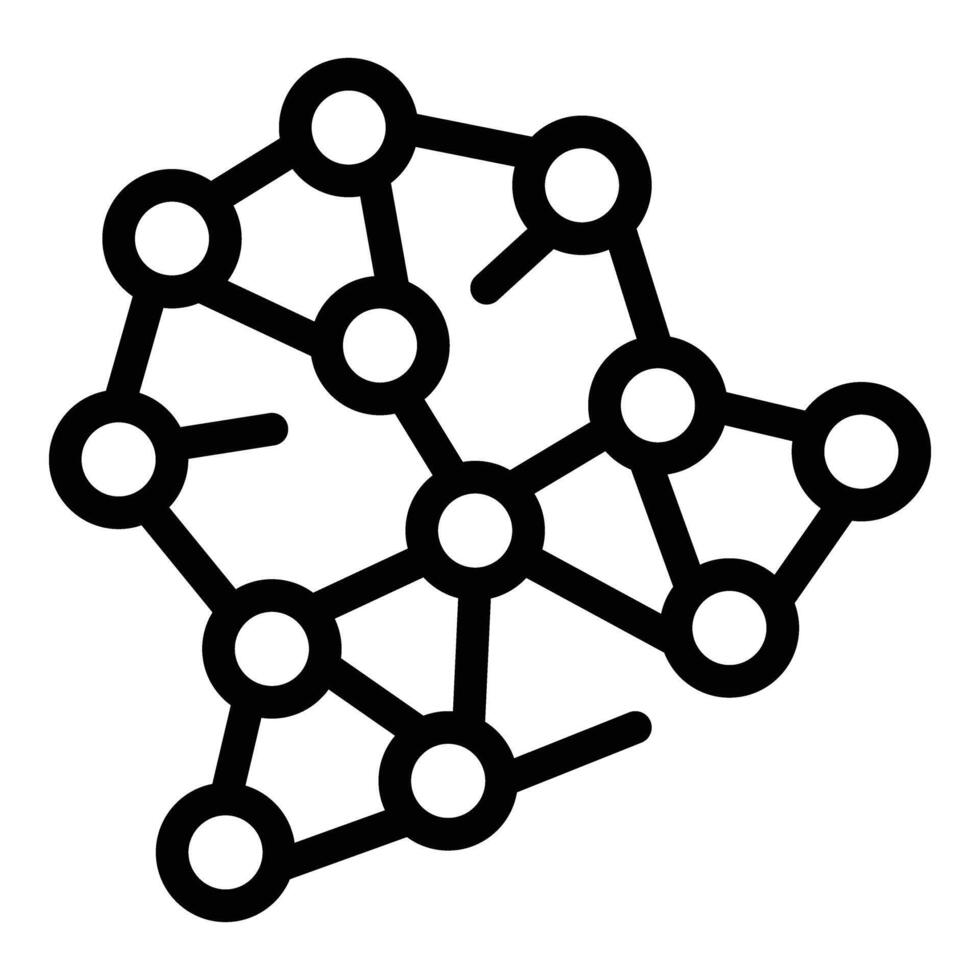 atomique chimie icône contour vecteur. école Dame vecteur