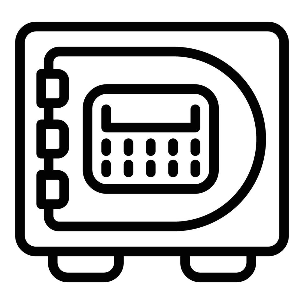 sécurité mot de passe icône contour vecteur. foncé sécurise vecteur