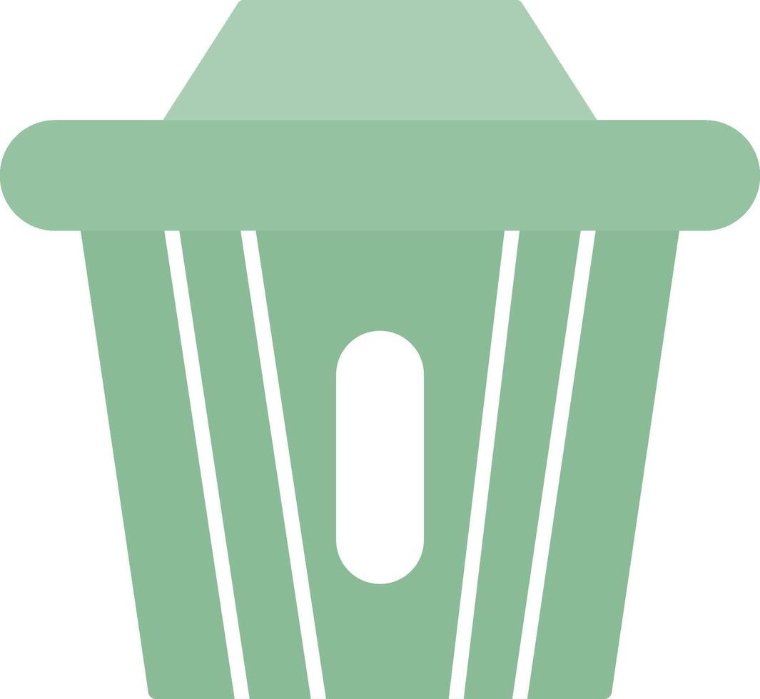 recycler poubelle plat lumière icône vecteur