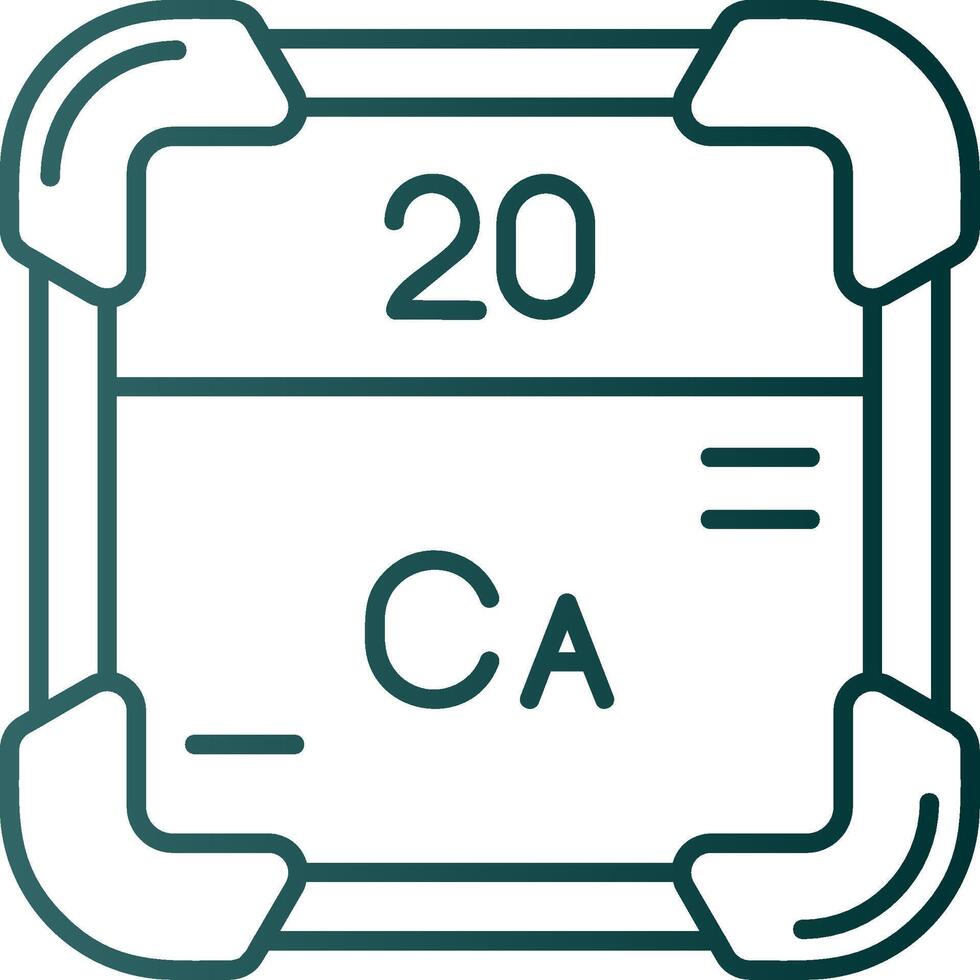 calcium ligne pente vert icône vecteur