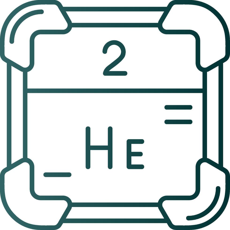 hélium ligne pente vert icône vecteur