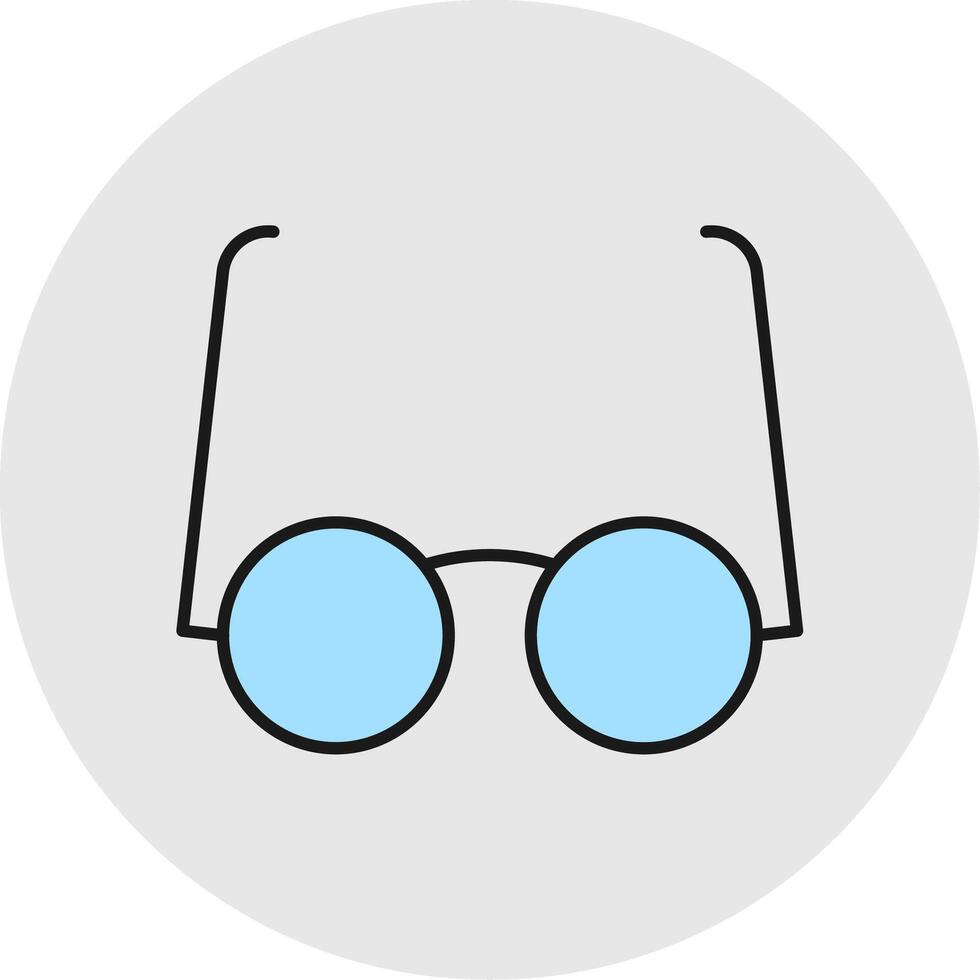 des lunettes de protection ligne rempli lumière cercle icône vecteur