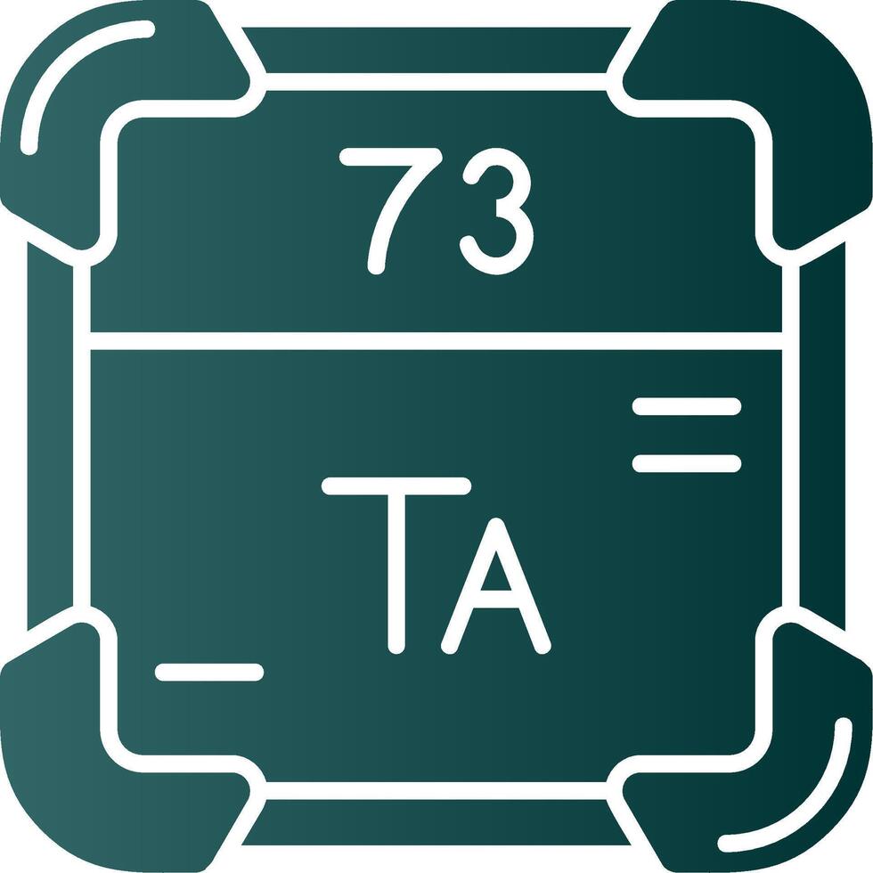 tantale glyphe pente vert icône vecteur